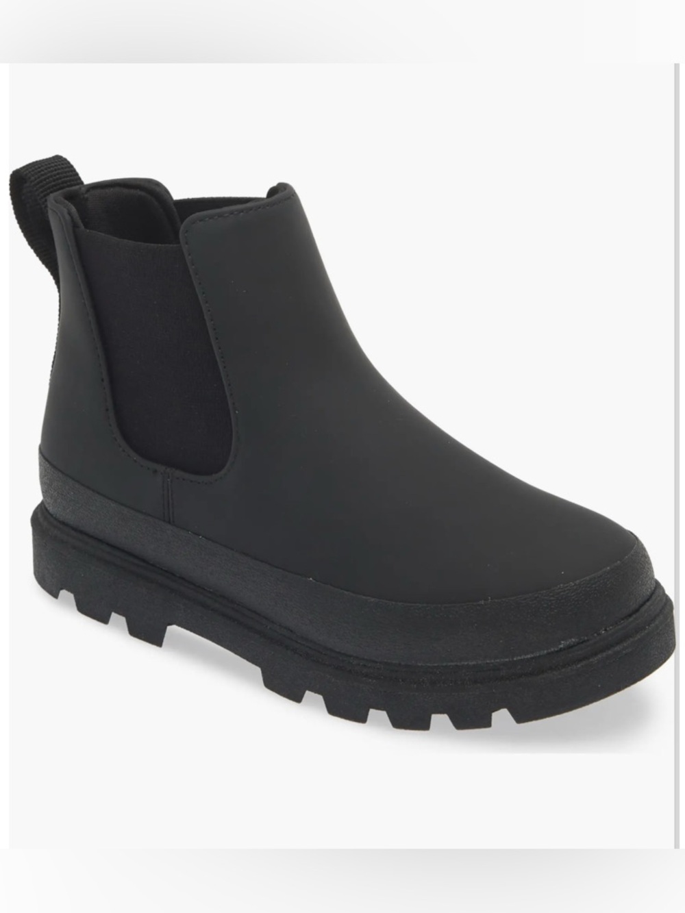 Native- Kids Black Chelsea Lug Boot